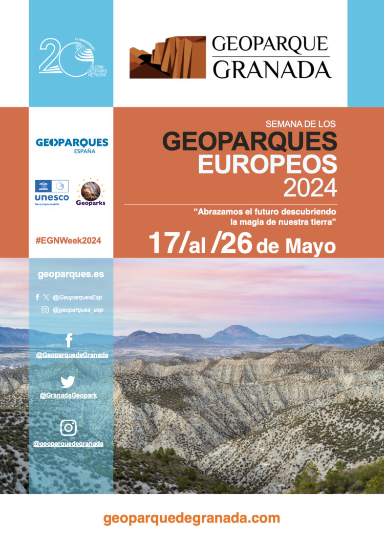 PORTADA VIII Semana GEOPARQUES Europeos 2024 copy.1 750x1061 - VIII Semana de Geoparques Europeos - Geoparque de Granada